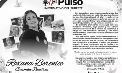 Confirman homicidio de la periodista Roxana Berenice Guzmán; colaboradores la despiden con emotivo mensaje