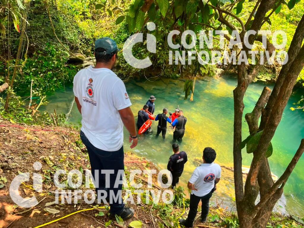 Tras ocho días de búsqueda, concluyen inmersiones de la Marina en cenote de Uxpanapa; operativo continúa
