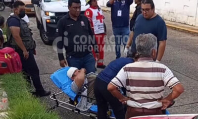 Fuerte choque entre taxi y camioneta deja un lesionado en Minatitlán