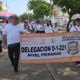 Marchan maestros de la Sección 32 del SNTE en Coatzacoalcos; denuncian que hasta 500 docentes enfrentan rezagos laborales