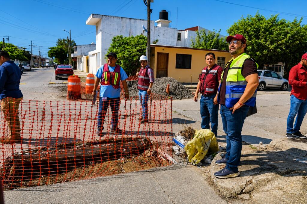 “Estamos rescatando la ciudad”: supervisa Pedro Miguel Rosaldo obras de rehabilitación en la colonia Vistalmar