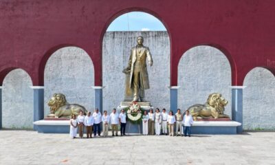 Minatitlán conmemora el 154 aniversario luctuoso de Benito Juárez García