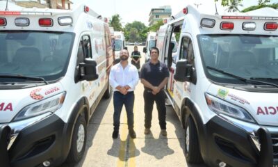 Entrega Pedro Miguel Rosaldo 10 patrullas y cuatro ambulancias para Coatzacoalcos