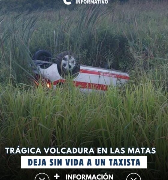 🚨 Trágica volcadura en Las Matas deja sin vida a un taxista