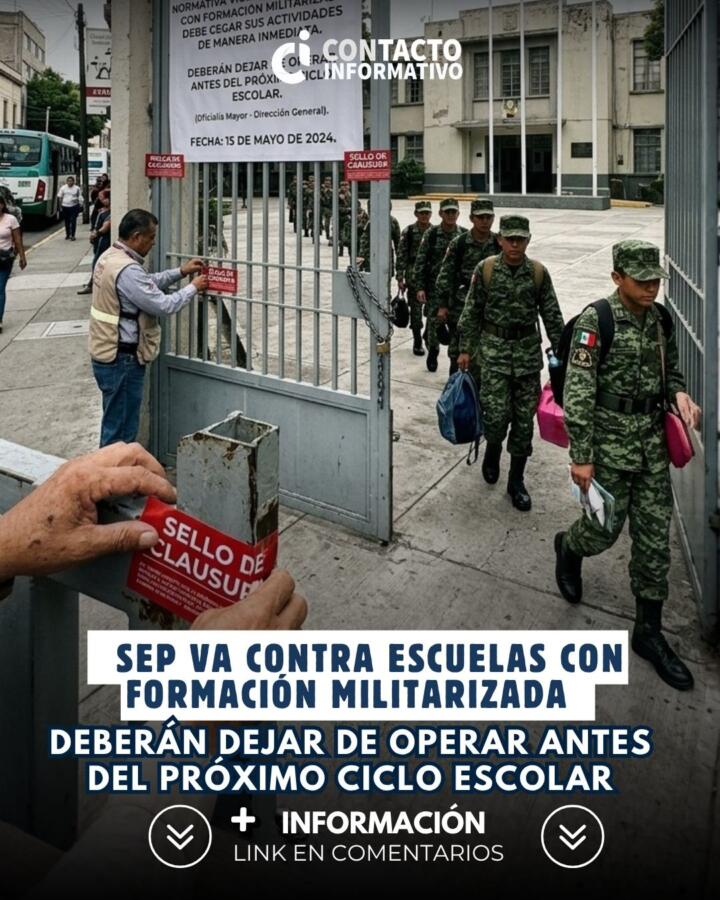 SEP va contra escuelas con formación militarizada; deberán dejar de operar antes del próximo ciclo escolar