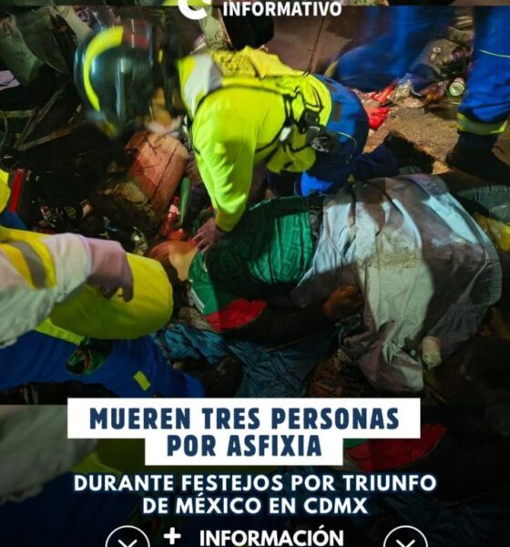 Mueren tres personas por asfixia durante festejos por triunfo de México en CdMx