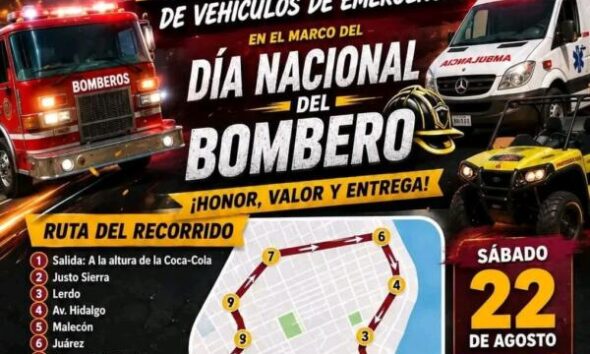 ¡Sonarán las sirenas! Bomberos recorrerán Minatitlán este sábado; esto sabemos