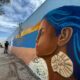 Artistas urbanos del sur de Veracruz dan vida al mural del Festival del Mar en Coatzacoalcos