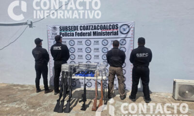 *Aseguran arsenal en Las Choapas: 10 armas, 10 cargadores y 12 mil 800 cartuchos*