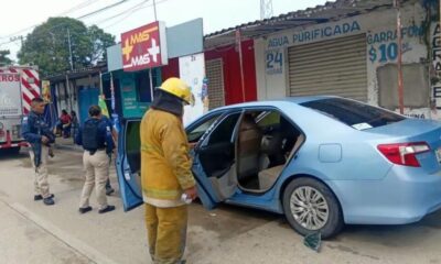 Fuego daña automóvil estacionado en la colonia Progreso y Paz