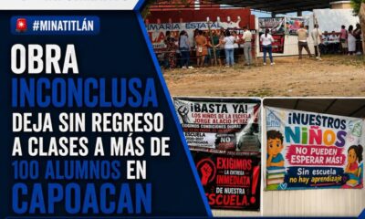 (+VÍDEO) Obra inconclusa deja sin regreso a clases a más de 100 alumnos en Capoacan