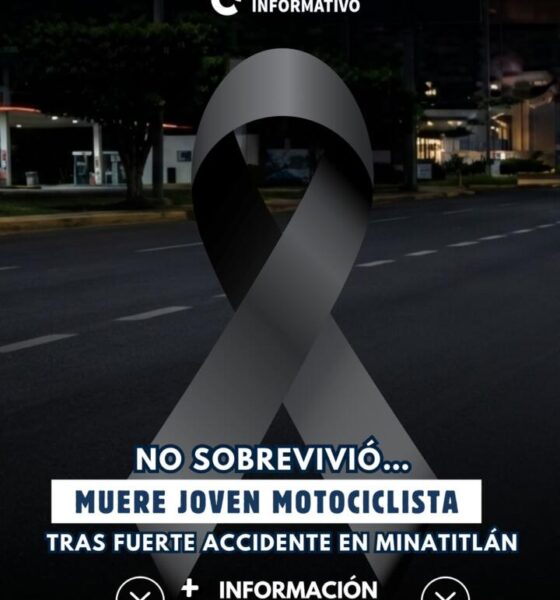 No sobrevivió: muere joven motociclista tras fuerte accidente en Minatitlán