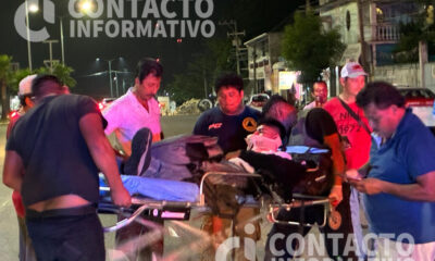 Motociclistas chocan y terminan hospitalizados en Minatitlán