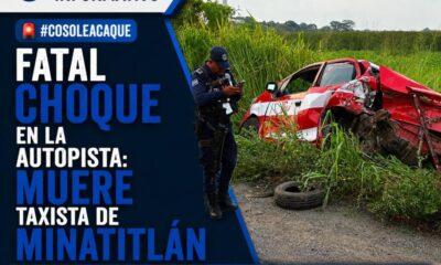 Fatal choque en la autopista: muere taxista de Minatitlán