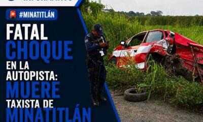 Fatal choque en la autopista: muere taxista de Minatitlán