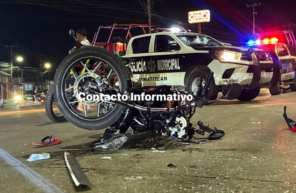 Motociclista queda lesionado tras choque contra camioneta en el Bulevar