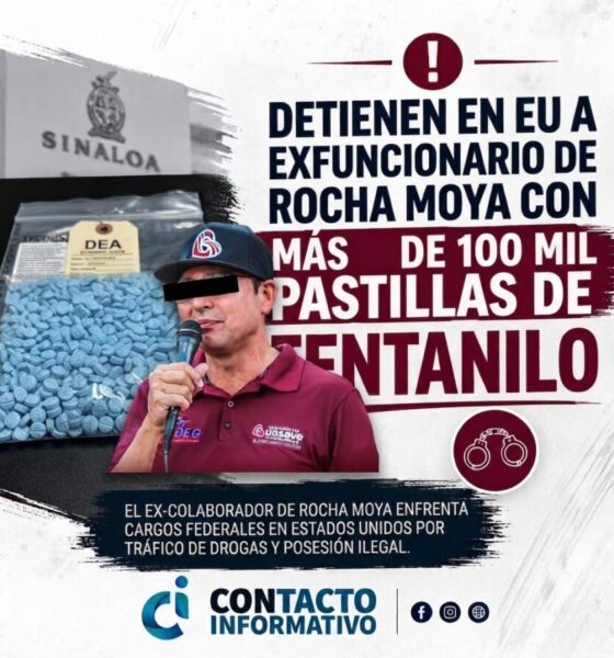 Detienen en EU a Ricardo Verduzco, exfuncionario de Rubén Rocha, con 111 mil pastillas de fentanilo