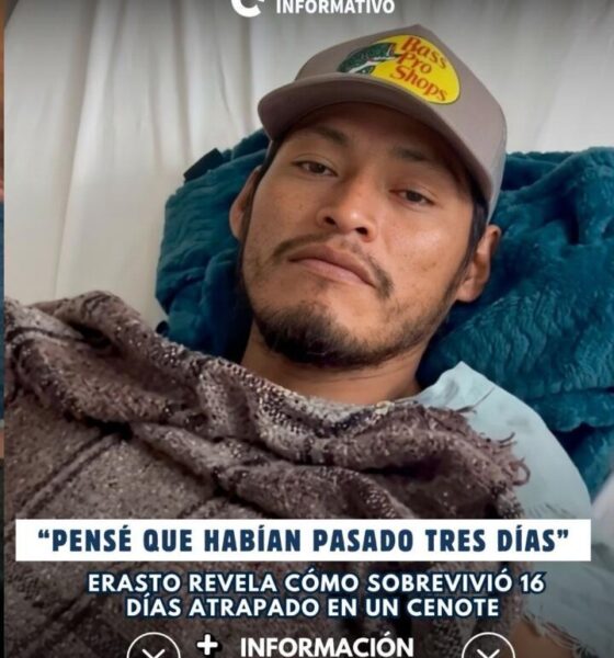 “Pensé que habían pasado tres días”: Erasto revela cómo sobrevivió 16 días atrapado en un cenote