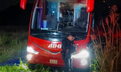 A punta de balazos, asaltan autobús ADO en la autopista Cosoleacaque-Nuevo Teapa