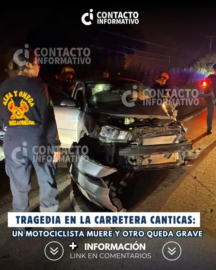 Tragedia en la carretera Canticas: un motociclista muere y otro queda grave