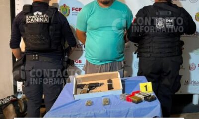 Detienen a hombre tras denuncias por disparos y amenazas en Capoacán
