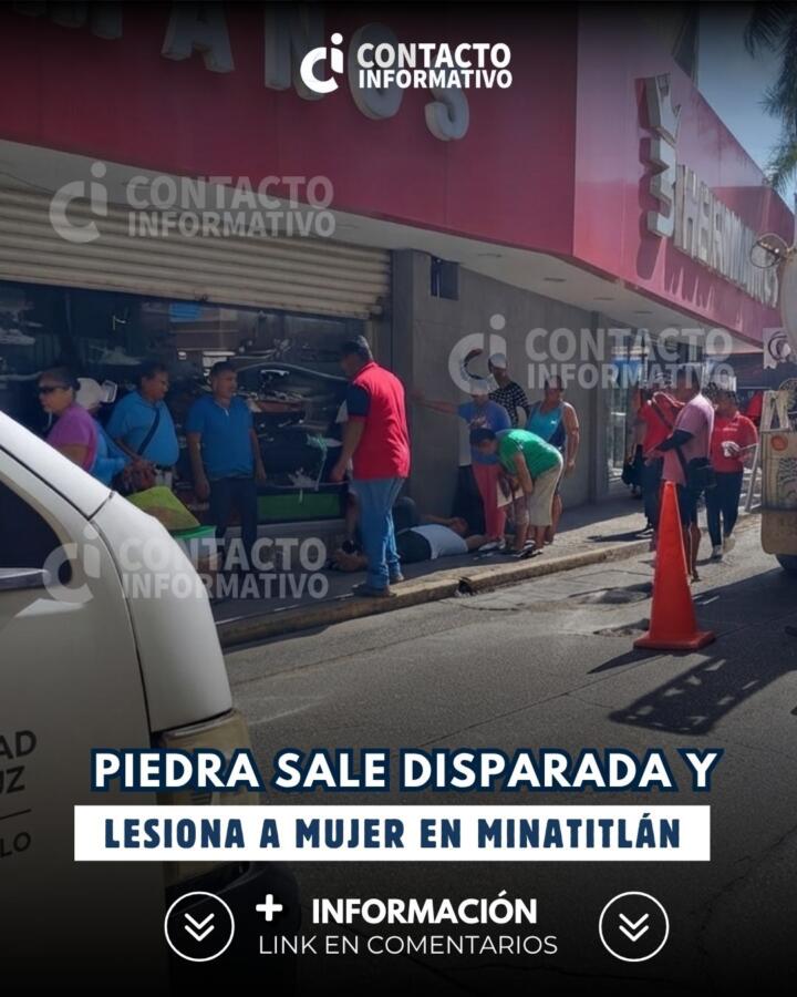 ¡Piedra sale disparada y lesiona a mujer en pleno Centro!