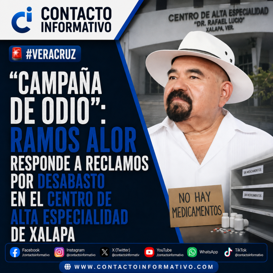 “Campaña de odio”: Ramos Alor responde a reclamos por desabasto en el Centro de Alta Especialidad de Xalapa