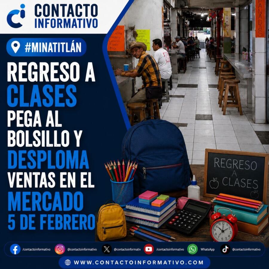 Regreso a clases pega al bolsillo y desploma ventas en el mercado 5 de Febrero