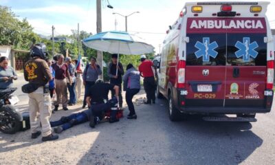 Motociclista queda lesionado tras choque; conductor presuntamente responsable huye