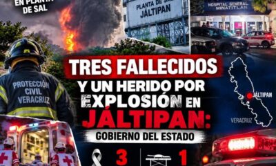 Tres fallecidos y un herido por explosión en jáltipan: Gobierno del Estado