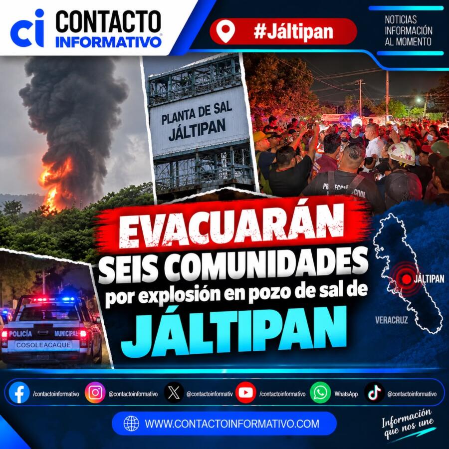 Evacuarán seis comunidades por explosión en pozo de sal de Jáltipan; esto sabemos