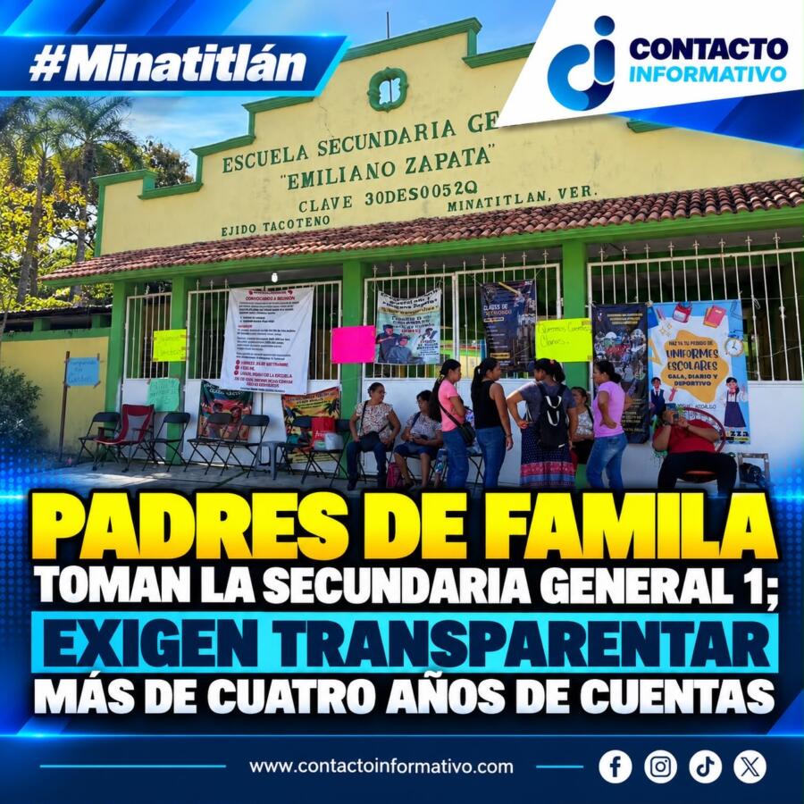 (+VIDEO) Padres de familia toman la secundaria general número 1; exigen transparentar más de cuatro años de cuentas