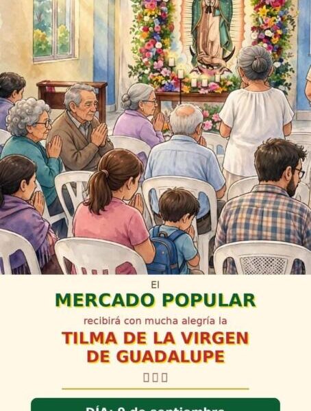 Invitan a recibir la tilma de la Virgen de Guadalupe en el mercado Solidaridad