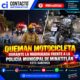 Queman motocicleta durante la madrugada frente a la Policía Municipal de Minatitlán; esto sabemos