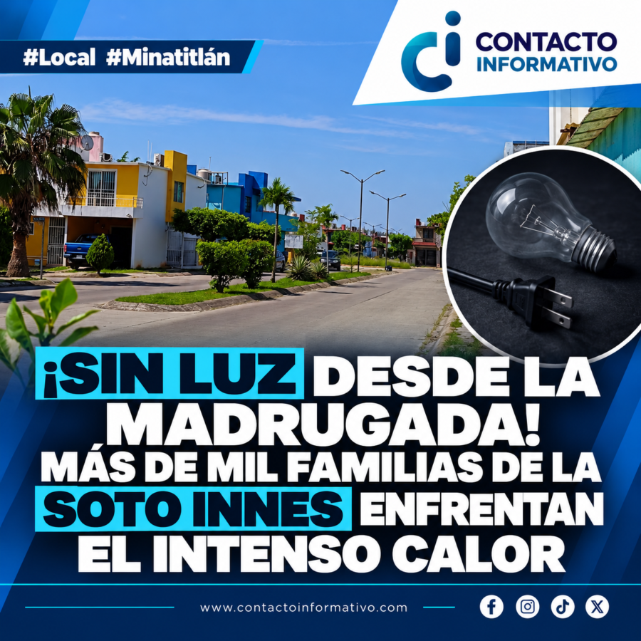 ¡Sin luz desde la madrugada! más de mil familias de la Soto Innes enfrentan el intenso calor