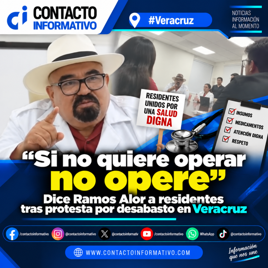 «Si no quiere operar no opere»: Dice Ramos Alor a residentes tras protesta por desabasto en Veracruz
