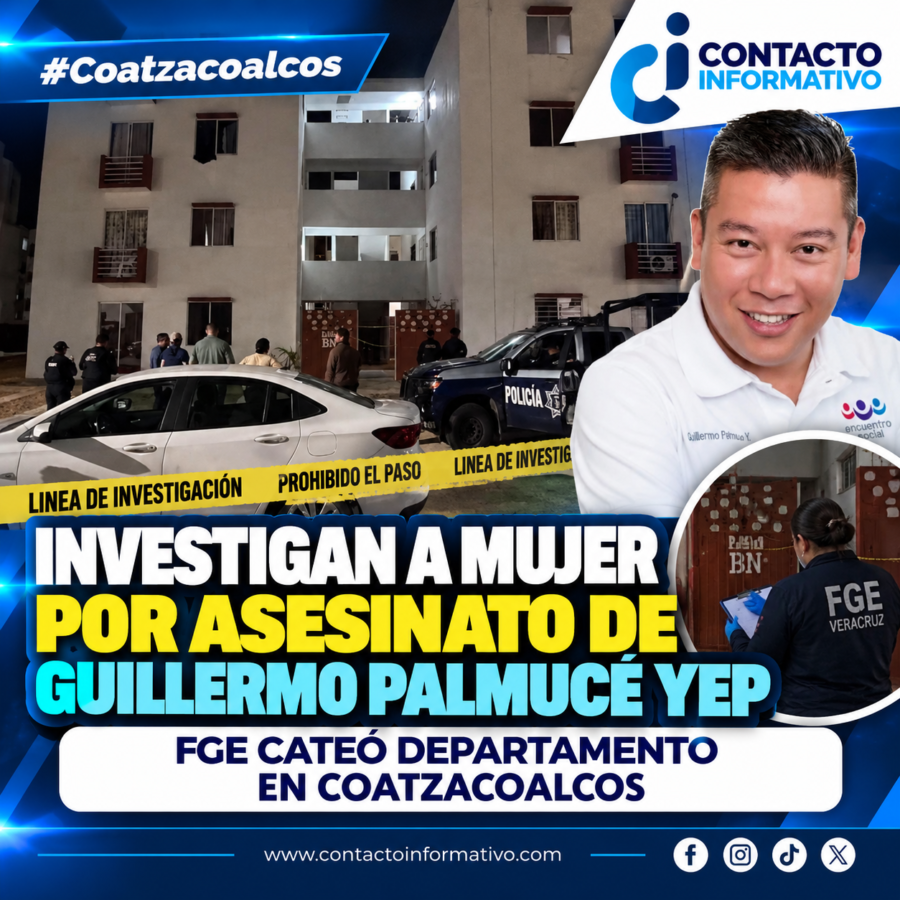 Investigan a mujer por asesinato de Guillermo Palmucé Yep; FGE cateó departamento