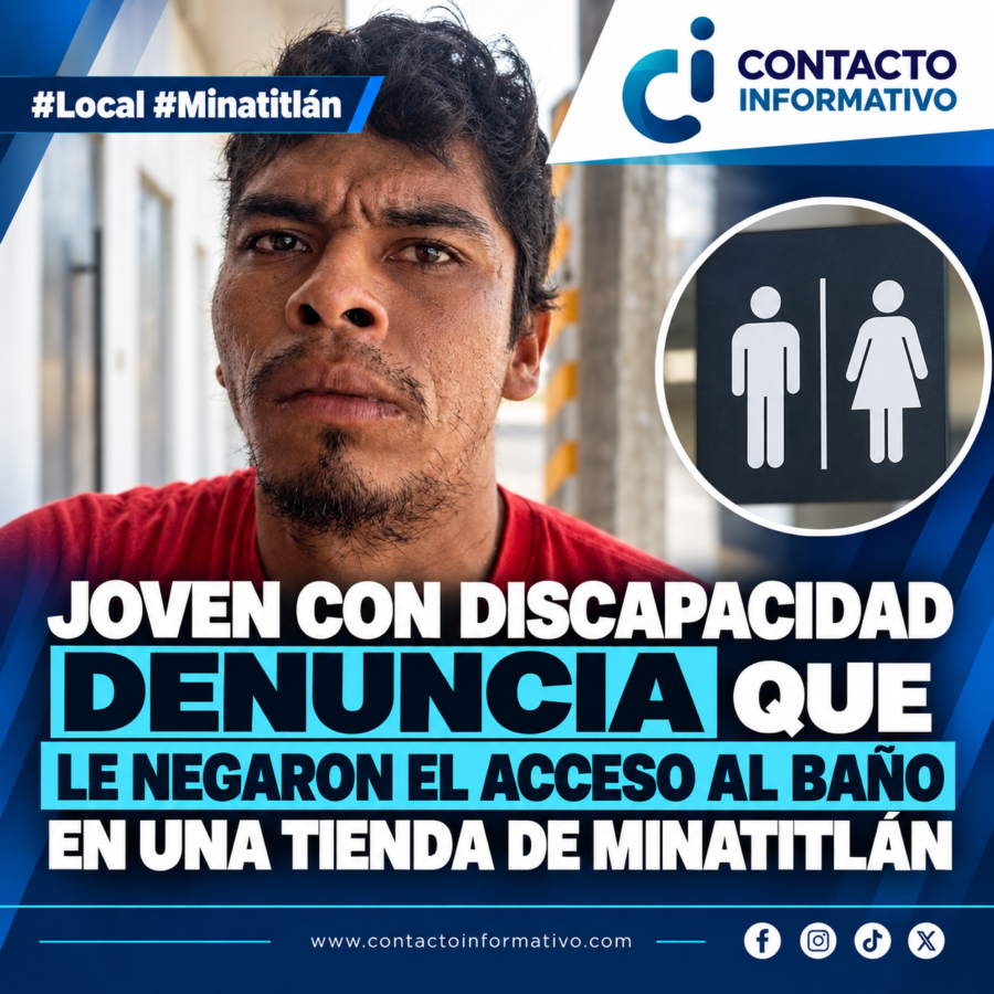 Joven con discapacidad denuncia que le negaron el acceso al baño en una tienda de Minatitlán