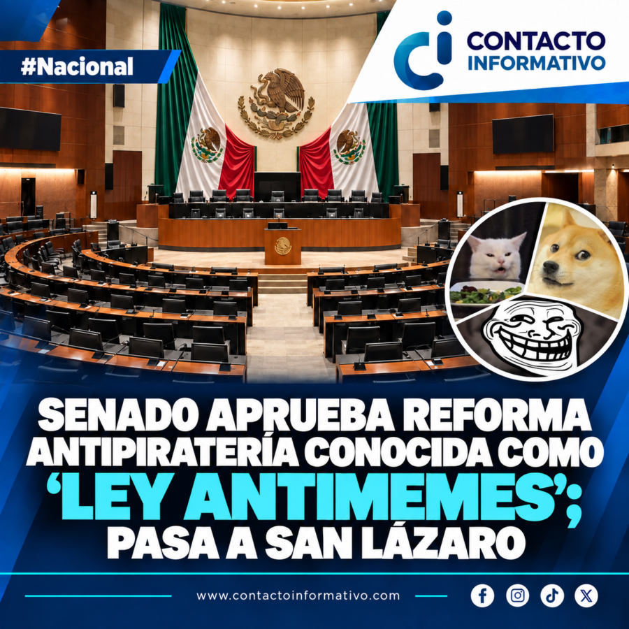 Senado aprueba reforma antipiratería conocida como ‘Ley antimemes’; pasa a San Lázaro