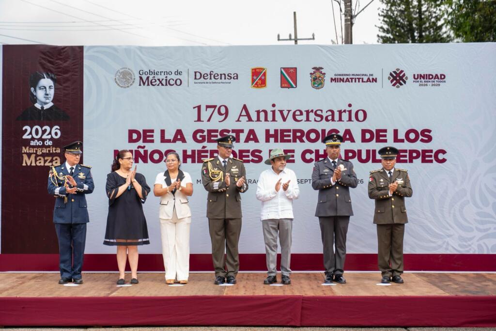 Conmemoran en Minatitlán el 179 aniversario de la Gesta Heroica de Chapultepec