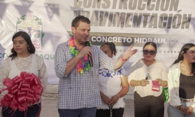 El alcalde Cirilo Vázquez inaugura pavimentación con concreto hidráulico en la colonia Patria Libre