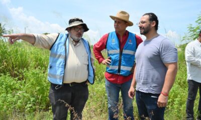 Pedro Miguel Rosaldo García supervisa descacharrización en Ciudad Olmeca y Dunas; proyectan colector pluvial