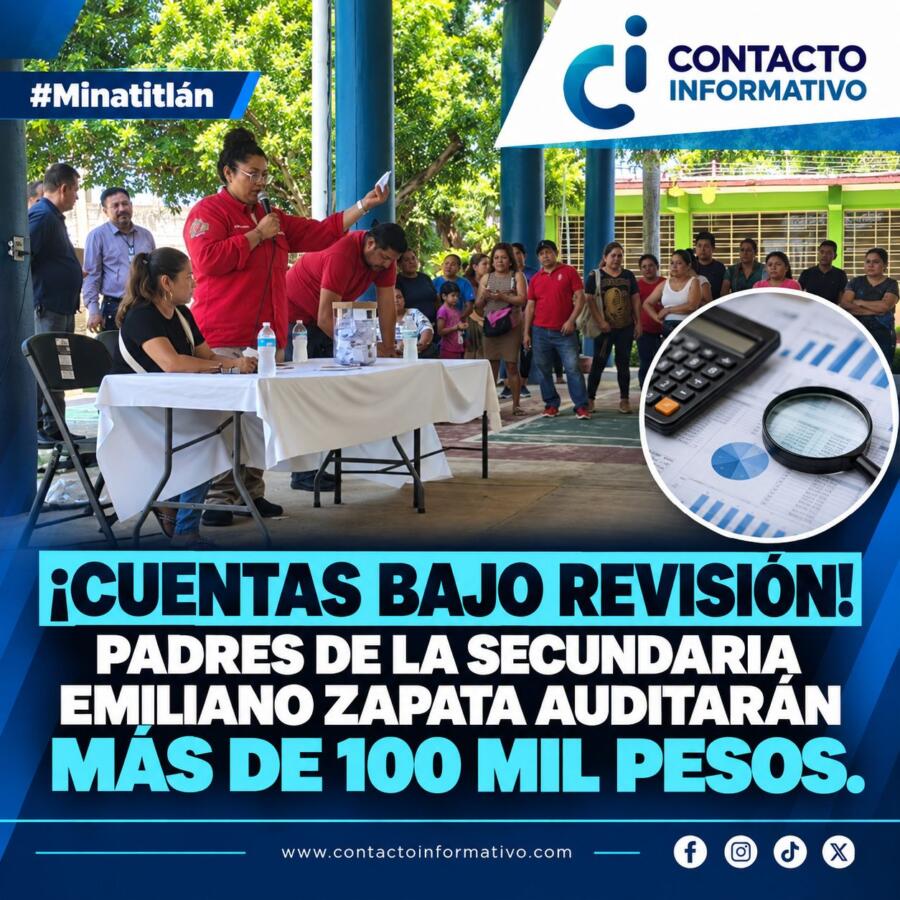 ¡Cuentas bajo revisión! Padres de la secundaria Emiliano Zapata auditarán más de 100 mil pesos