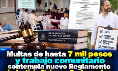 Multas de hasta 7 mil pesos y trabajo comunitario contempla nuevo Reglamento de Justicia Cívica en Coatzacoalcos
