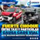 🚨 Fuerte choque entre taxi y particular causa caos vial en el bulevar Instituto Tecnológico