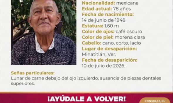 Dos meses han pasado desde que Ismael Santos Calderón desapareció en Minatitlán, sin que hasta ahora sus familiares hayan podido conocer su paradero.