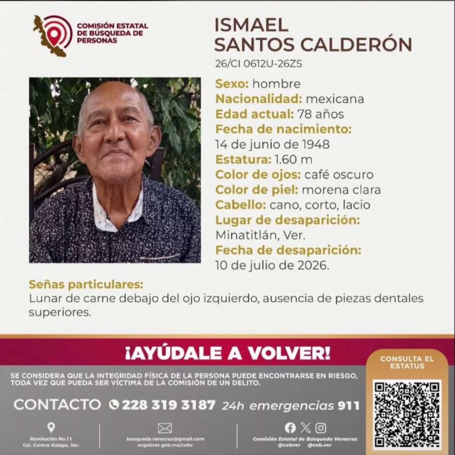 Dos meses han pasado desde que Ismael Santos Calderón desapareció en Minatitlán, sin que hasta ahora sus familiares hayan podido conocer su paradero.
