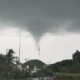 Fenómeno con forma de tornado sorprendió en Coatzacoalcos