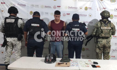 Detiene Policía Municipal de Cosoleacaque a sujeto armado; lo investigan por su probable participación en serie de robos