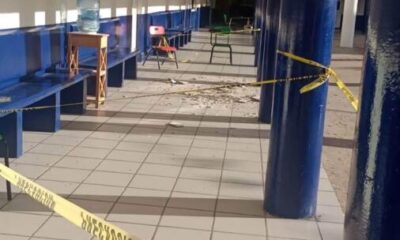 Desprendimiento de techo deja lesionada a estudiante de secundaria en Coatzacoalcos